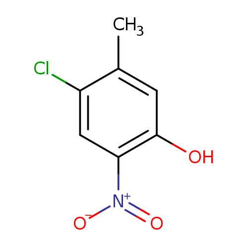 [O-][N+](=O)c1cc(Cl)c(cc1O)C